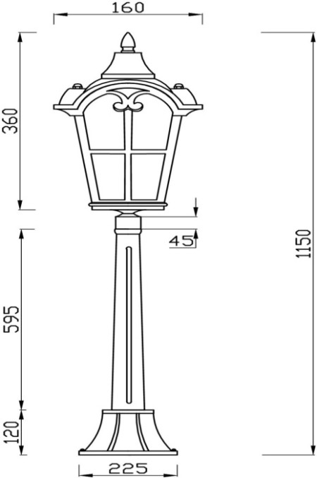 Наземный фонарь Albion O413FL-01BZ1