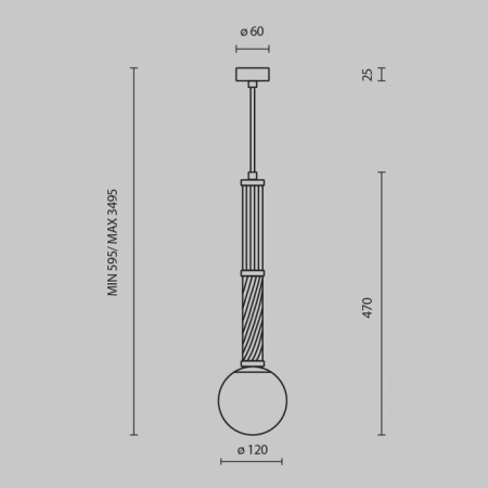 Подвесной светильник Teatro MOD287PL-01BS