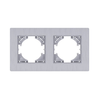 Рамка 2-постовая, серый Kollinger Eleganz Plex EP2GY