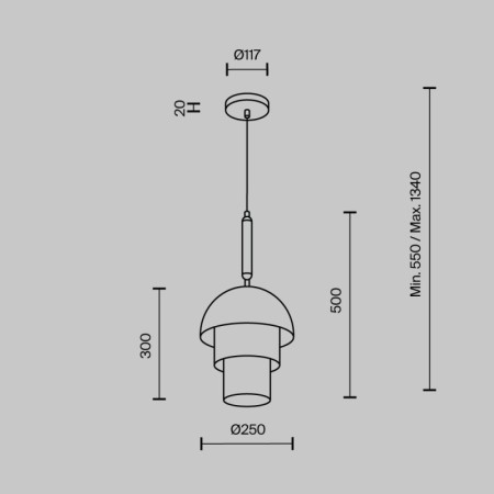Подвесной светильник MODELUX MS.220.250 BK
