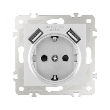 Розетка Arte Milano 206.47-1.silver