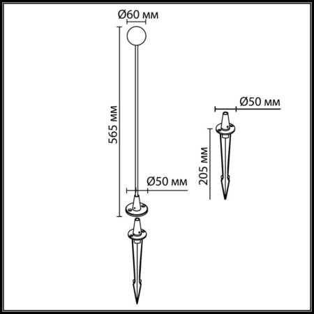 Грунтовый светильник Notte 7123/1GLB