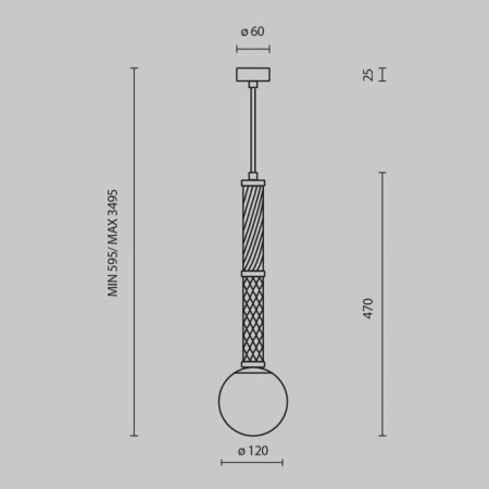 Подвесной светильник Teatro MOD287PL-01BS1