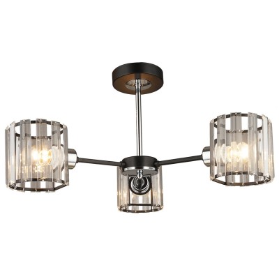 Люстра потолочная 3*60Вт E27 MD.4057-3-S BK+CH