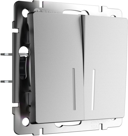Выключатель Встраиваемые механизмы серебряный матовый W1120165