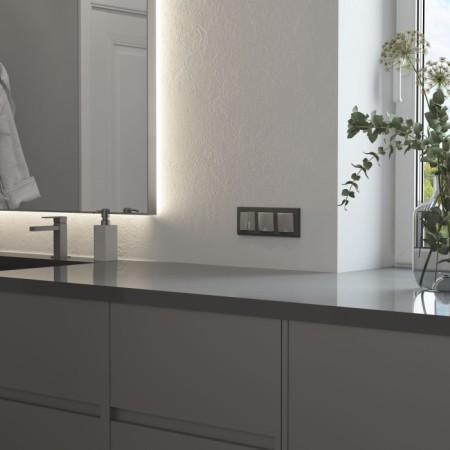 Выключатель Встраиваемые механизмы серебряный матовый W1120165