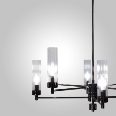 Подвесная люстра INDIGO INDIGO SP8 PEARL BLACK