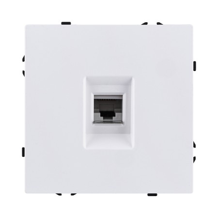 Розетка Ethernet RJ45 Cat.6, белый глянцевый Kollinger Eclipse EC-017WG