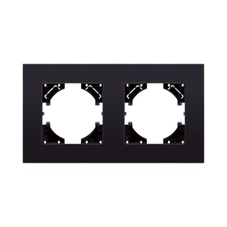 Рамка 2-постовая, стекло черный Kollinger Reflex MG RM2BK