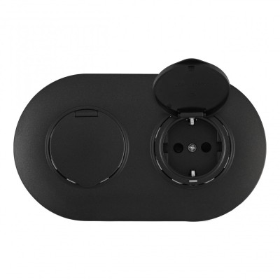 Розетка Arte Milano SET08-2-41-1x2 black