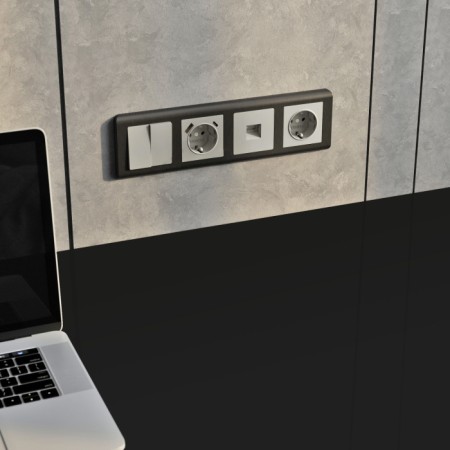 Розетка Встраиваемые механизмы дымчатый W1271104