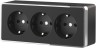 Розетка Накладные механизмы Gallant черный/хром W5073135