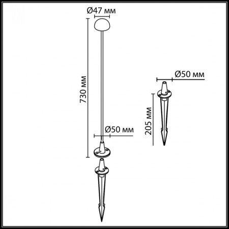 Грунтовый светильник Verde 7122/4GLA