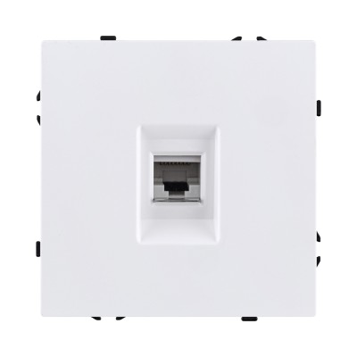 Розетка Ethernet RJ45 Cat.6, белый матовый Kollinger Eclipse EC-017WH