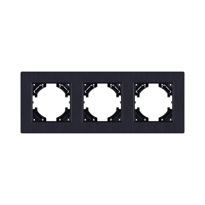 Рамка 3-постовая, черный Kollinger Eleganz Plex EP3BK