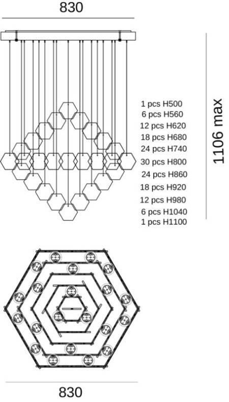 Накладная люстра Fluorite FL1113-21N