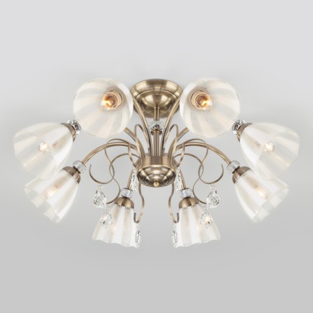 Люстра на штанге Eurosvet 30155/8 античная бронза