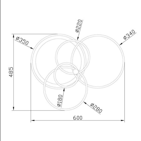Накладная люстра Escada 10213/4LED BL Chrome