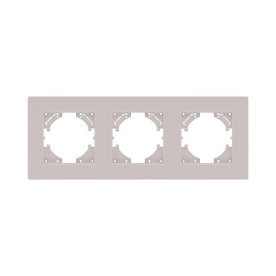 Рамка 3-постовая, кашемир матовый Kollinger Eleganz Plex EP3CM