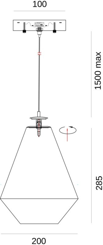 Подвесной светильник Fluorite FL1115-1P1
