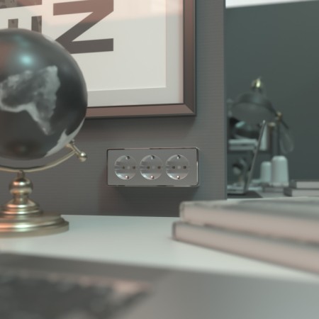 Розетка Накладные механизмы Gallant серебряные W5073106