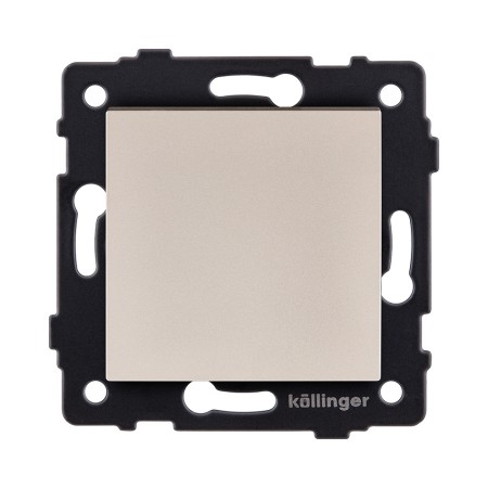 Выключатель 1-клавишный проходной 10А/250В, золотой Kollinger REA-S-003GD для Aspekt, Eleganz, Reflex