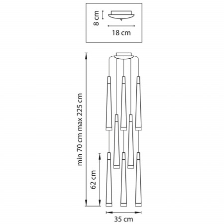 Каскадная люстра Lightstar 807087