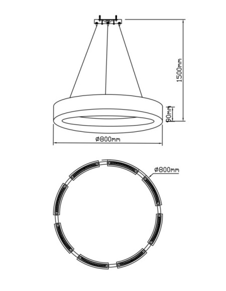 Подвесная люстра Fluorite FL1069-8P