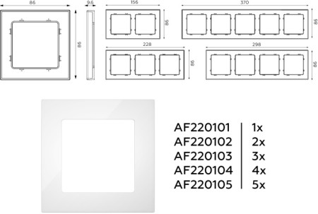 Рамка ALFA AF220101