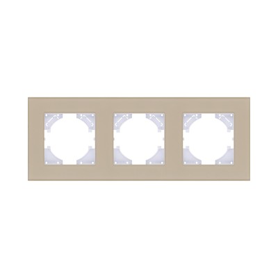 Рамка 3-постовая, стекло золотой Kollinger Reflex MG RM3GD