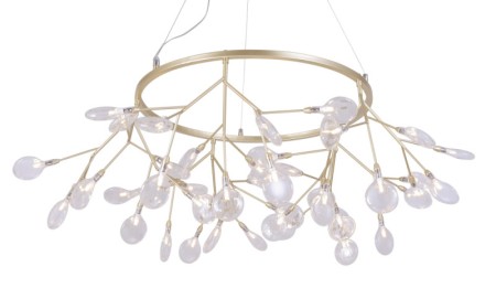 Подвесная люстра Crystal Lux EVITA SP45 D GOLD/TRANSPARENT