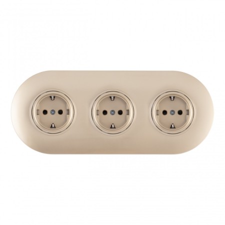 Розетка Arte Milano SET08-3-40-1x3 shampan