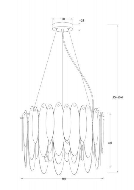 Подвесная люстра Freya FR5217PL-05FG
