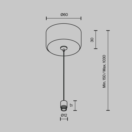Подвесной комплект Maytoni Technical CA029SW-L1000-B