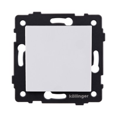 Выключатель 1-клавишный проходной 10А/250В, белый Kollinger REA-S-003WH для Aspekt, Eleganz, Reflex