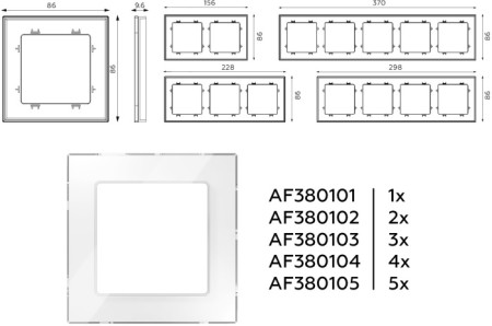 Рамка ALFA AF380102