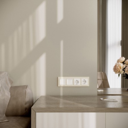 Рамка Slab айвори софт W0042962