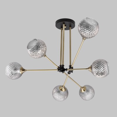 Люстра потолочная 6*Е27 MD.5299-6-S-AB+BK