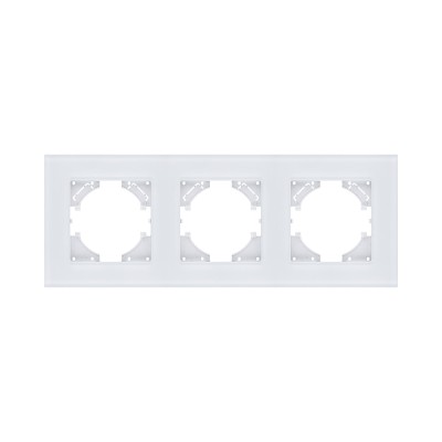 Рамка 3-постовая, стекло белый Kollinger Reflex MG RM3WH