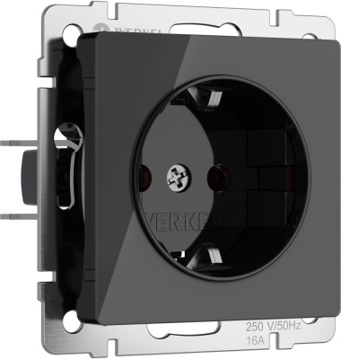 Розетка Встраиваемые механизмы черные акриловые W1171148