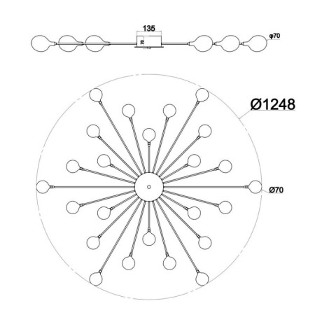 Накладная люстра Escada 2109/16 Copper