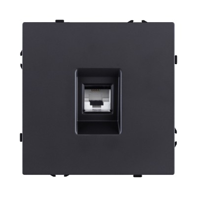 Розетка телефонная RJ11, черный матовый Kollinger Eclipse EC-019BK