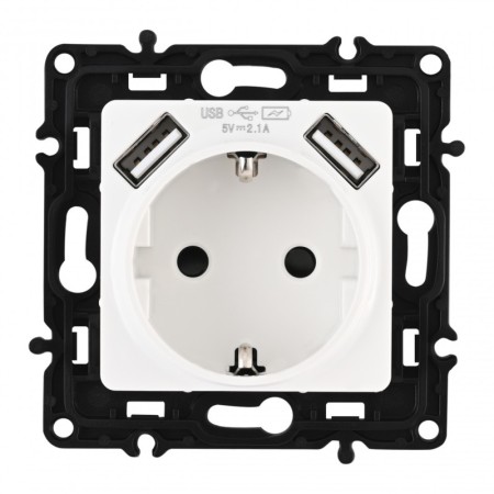 Розетка Arte Milano 217.47-1.white