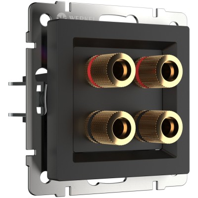 Розетка Встраиваемые механизмы черные матовый W1185008