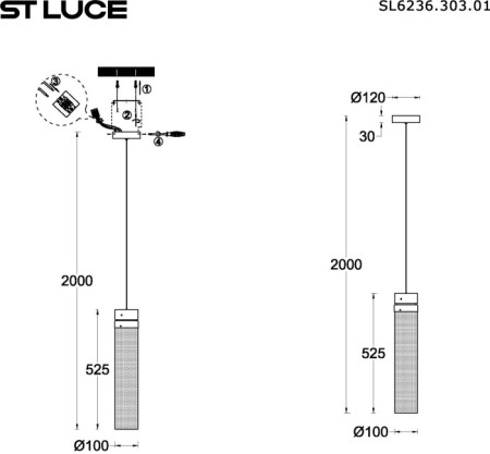 Подвесной светильник Champagne SL6236.303.01