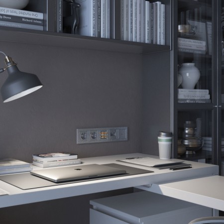 Накладка на механизм Встраиваемые механизмы Hammer серебряные W1291106