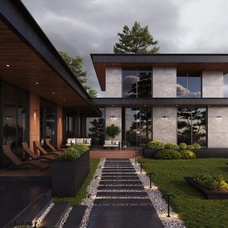 Настенный светильник уличный Sleek O477WL-L2GF3K