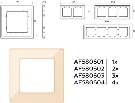 Рамка ALFA AF580604