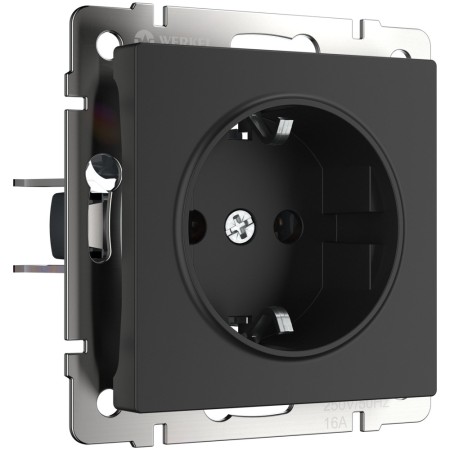 Розетка Встраиваемые механизмы черные матовый W1171108