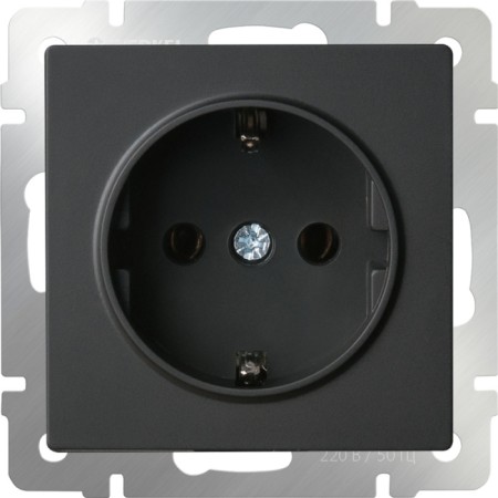 Розетка Встраиваемые механизмы черные матовый W1171108